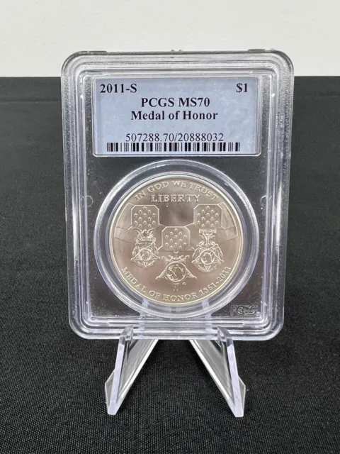 2011-S Medal of Honor Silver Commemorative Dollar MS70 PCGS
