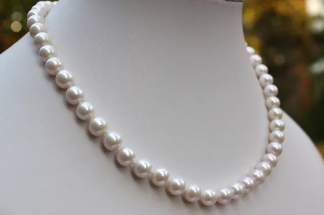 AAA 45 cm 8 mm Luxus Süßwasser Perlenschmuck Perlen Kette Echtschmuck Collier