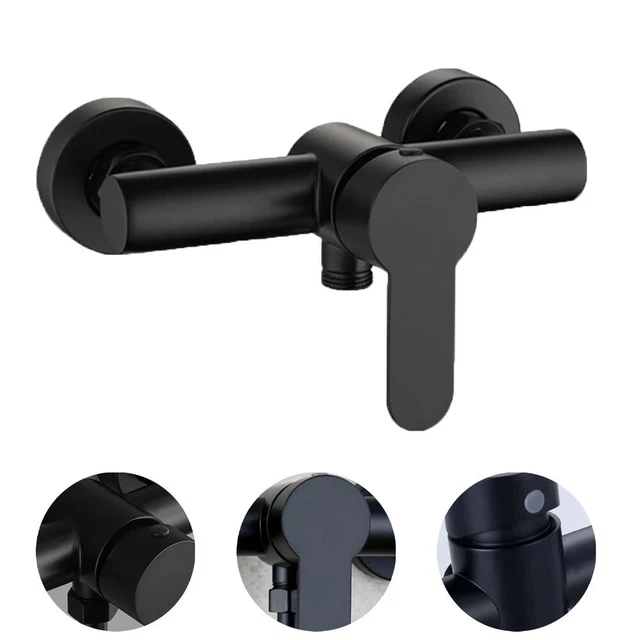 Práctico grifo de ducha de acero inoxidable con montaje en pared montaje