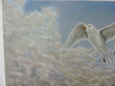 Soaring High, Original 9x12 Colored Pencil Drawing, Unframed, Bird 4