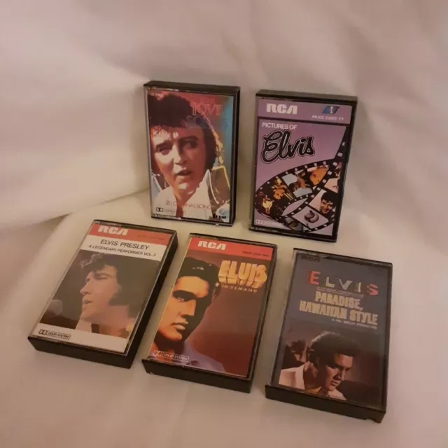 5 X Elvis Presley  Cassette Tapes: Love Songs / In Demand/ Pictures Of Elvis