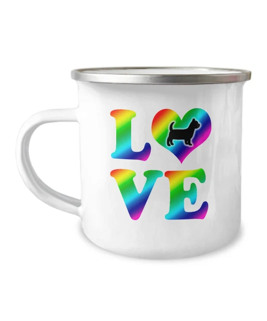 Yorkshire Terrier Camping Mug - Yorkshire Terrier  LGBTQ Love Rainbow Pride 12oz