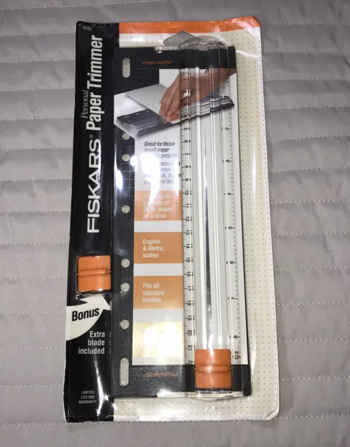 FISKARS Personal Paper Trimmer with extra blade. Paper & Cards NEW VINTAGE 9 in
