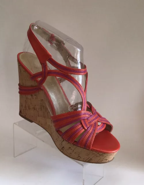 IVANKA TRUMP Cork Wedge Platform Strappy Sandals (Size 9.5 M)