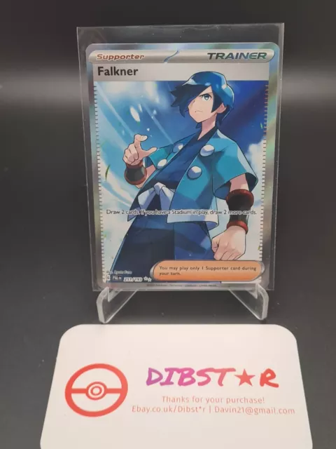 Pokemon Falkner Full Art Trainer 251/193 Paldea Evolved Mint Condition