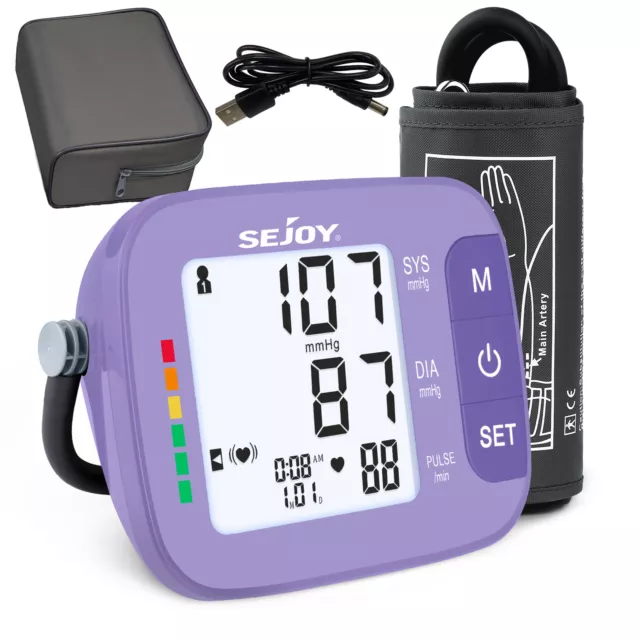 SEJOY Blood Pressure Monitor Digital Automatic Upper Arm Large Cuff BP Machine