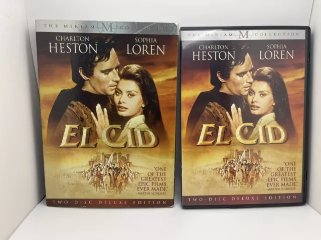 El Cid DVD + Insert, 2-Disc Set, Charlton Heston, Sophia Loren, Special Features