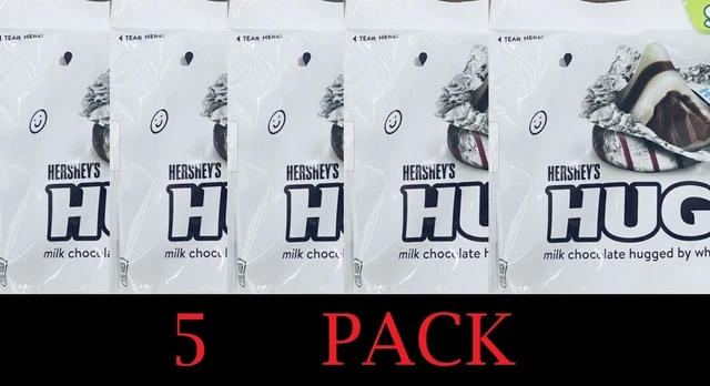 Hershey's HUGS Milk Chocolate Hugged by White Creme Candy SHARE PACK 10.6oz 5 PK