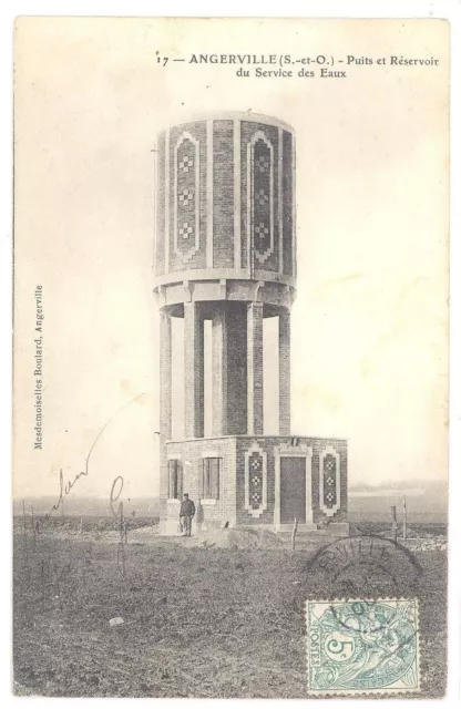 CPA 91 - ANGERVILLE (Essonne) - 17. Puits et Réservoir du Service des Eaux
