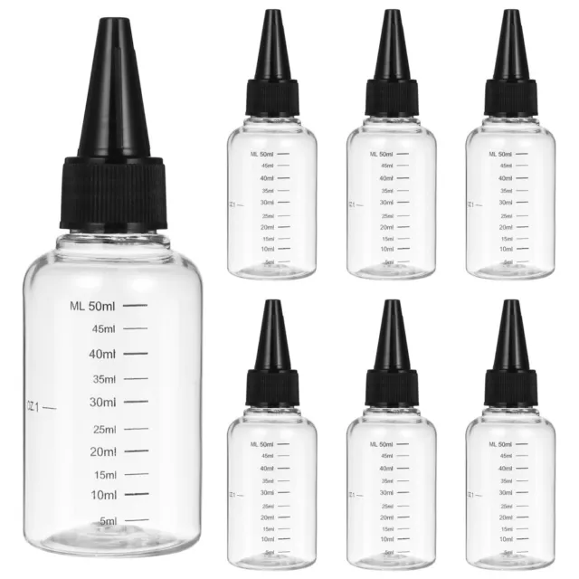 10 un. botellas aplicador transparentes 50 ml compresión vacía para aceites esenciales