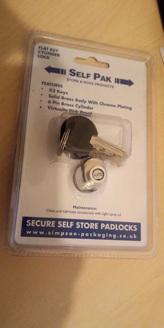 Serrure de porte cylindre en laiton à 6 broches - 3 clés - corps en laiton massif avec placage chrome