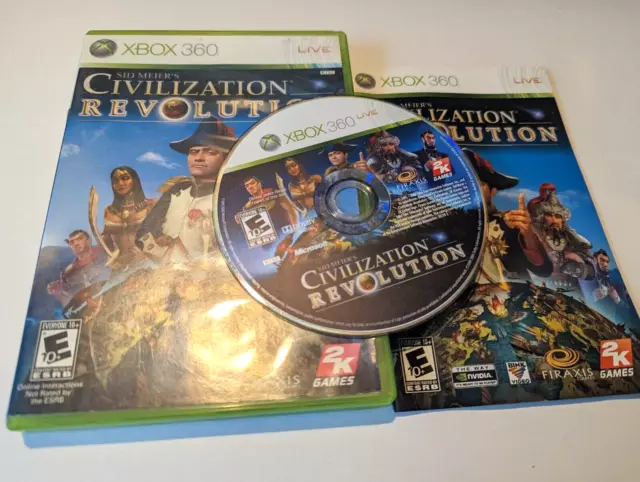 Sid Meiers Civilization Revolution (Microsoft Xbox 360) Complete CIB Good Cond.!