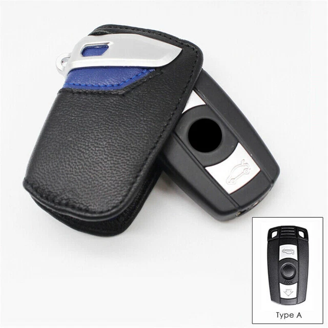 Genuine Leather Car Key Fob Case Cover For BMW 1 3 5 6 Series E90 E91 E92 E60