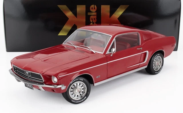 Ford Mustang GT Fastback 1968 - Miniature 1/12 KK-Scale - Noir, Métal, Neuve