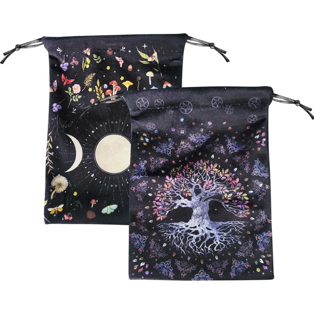 Velvet Tarot Bag 5" x 7" Velvet Tarot Pouch For Tarot Cards Dices Rune Gifts