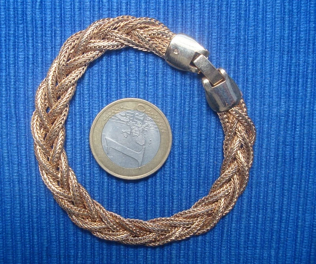 Bracelet Gourmette Ancien – Maille Anglaise Plaqué Or – Bijou Vintage