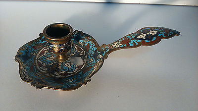 Old candlestick Orientalist. Ancien bougeoir orient Turquie EMAUX