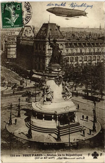 CPA TOUT PARIS 135 3e Statue de la Republique Dirigeable Aviation (1270289)