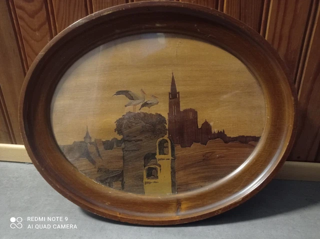 Sign Vinson TABLEAU MARQUETERIE ALSACIENNE SIGNÉ VINSON Vendu En L'état. EUR 55,00 ...