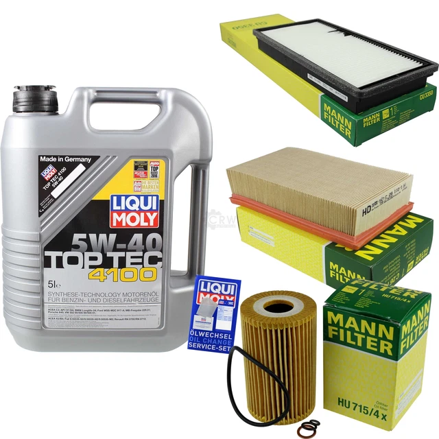 MANN-FILTER Kit Di Ispezione Auto: Filtro Olio, Filtro Aria E Filtro Carburante - Qualità Originale Tedesca