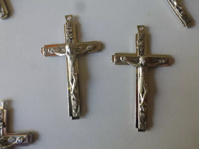 lot de 8 ancienne très belles Croix  en métal  fd de stock  fab France vintage 3