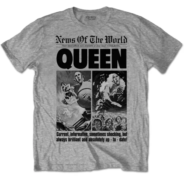 Queen 'News Of The World 40th Anniversary Front Page' T-Shirt - NEW OFFICIAL