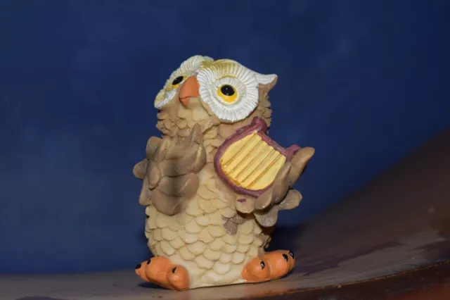 Musician Owl Miniature figurine II Home & Office Decor item II Gifts