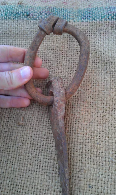Antique Wrought Iron Logging Spike Woodwork