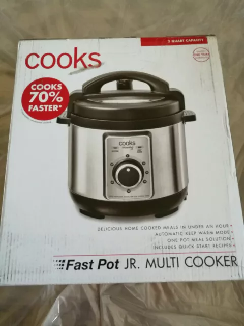 Cooks Fast Pot JR. 12861B2 - 2 QT Multi-Cooker sauté pressure cook