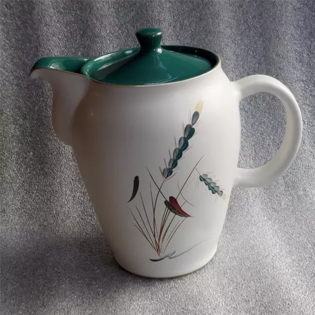 Denby Stoneware Greenwheat  Large Coffee  tea pot 18 cm tall  Holds 2.5  pints