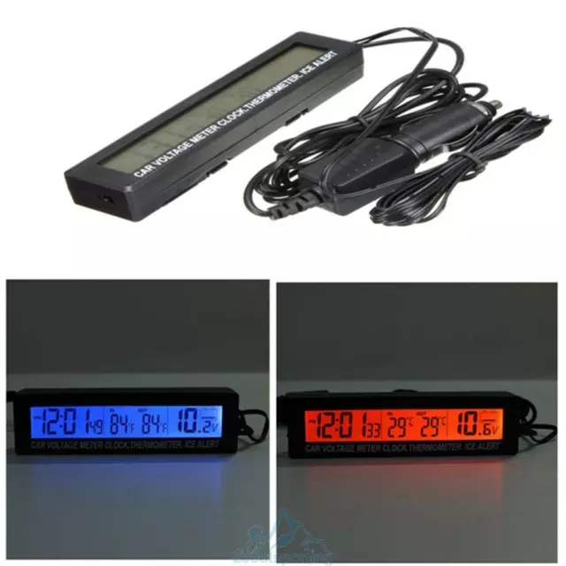 Kaufe Auto-Thermometer, Digitaluhr, DC 12 V, Autouhr, LED