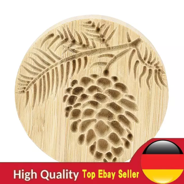Round Wood Cookie Embossing Mold Fondant Biscuit Stamp Decorating Tools (A)