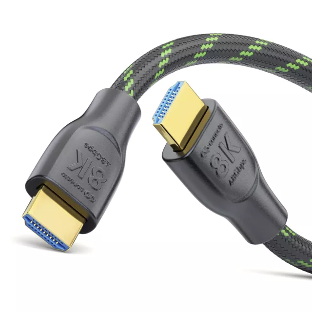 8K Câble HDMI 2.1 UHD Grande Vitesse 48Gbps Premium Agréé Ultrahd HDR 0,5 -3m