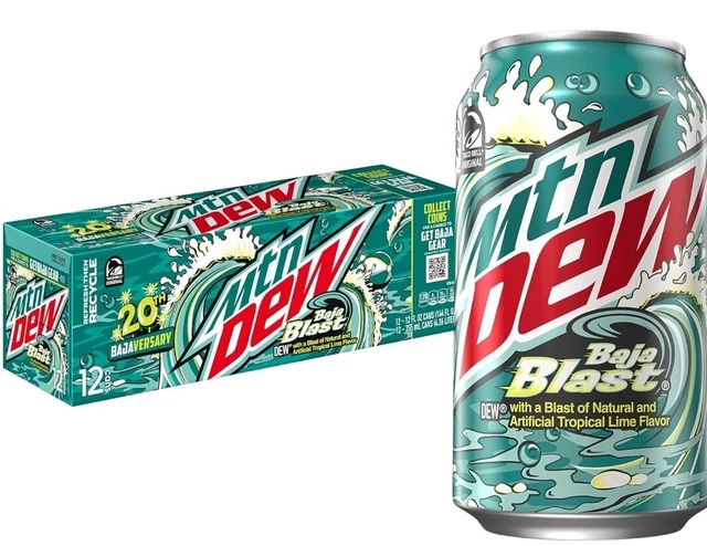 MOUNTAIN DEW BAJA Blast 24 Cans (2X12PK) £29.99 - PicClick UK