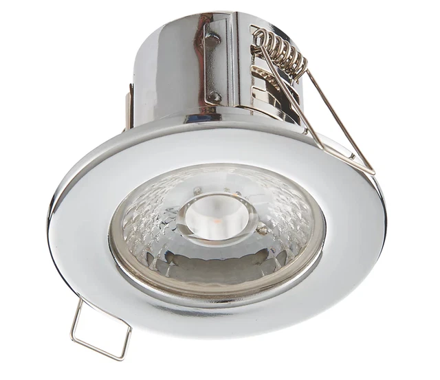 6 PACK LAP Cosmoseco Fixed Fire Rated Led Downlight Chrome 5.8W 450Lm