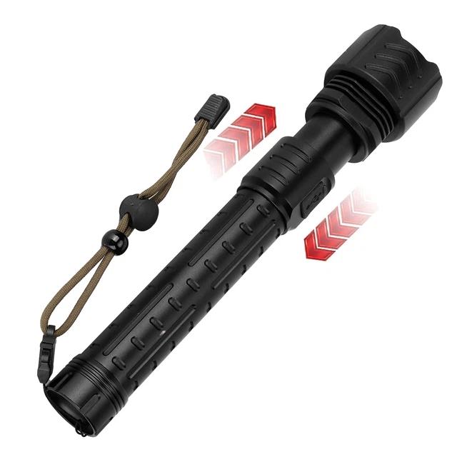 XHP90 Telescopic Zoom Flashlight Waterproof Electric Torch USB Charging New✿