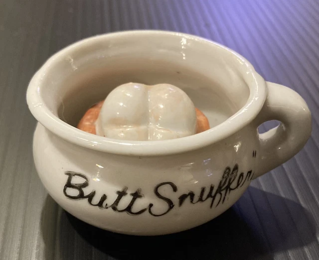 VINTAGE 1950'S CERAMIC Butt Snuffer Ashtray, Made In Japan Novelty 18.