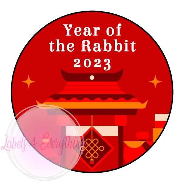 Chinese New Year Stickers Year of the Rabbit 2023 China Rabbit 2