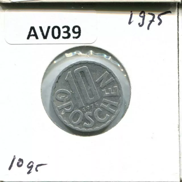 10 GROSCHEN 1975 AUSTRIA Coin #AV039C
