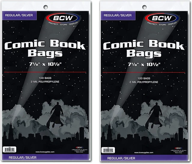 BCW Silver Comic Bags - 200 Count