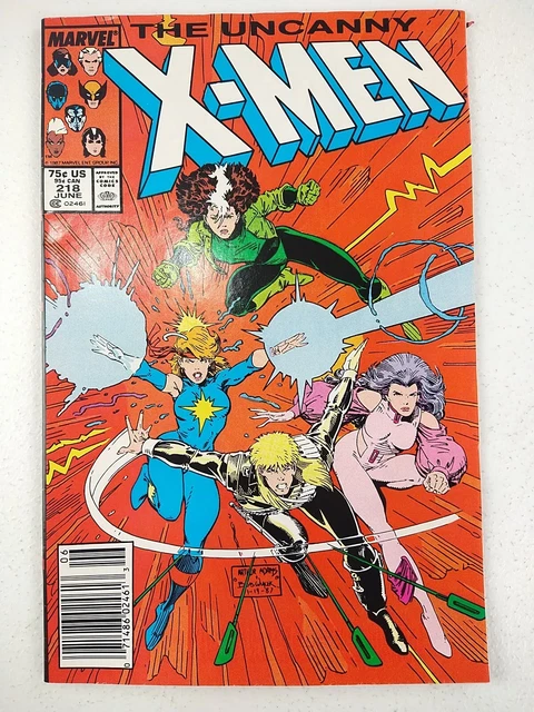 The Uncanny X-Men #218 Newsstand (1987 Marvel) VF Comic, Longshot, Rogue