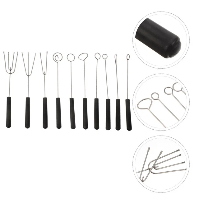 10 Pcs Fourchette À Fondue Fourchette À Chocolat Barbecue Ensemble De 10 Pièces