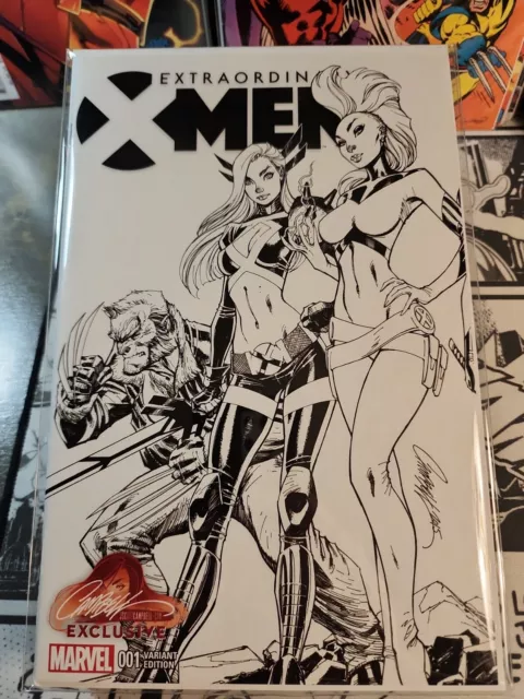 Extraordinary X-Men #1 J Scott Campbell B&W Variant NM Unopened!! Sealed
