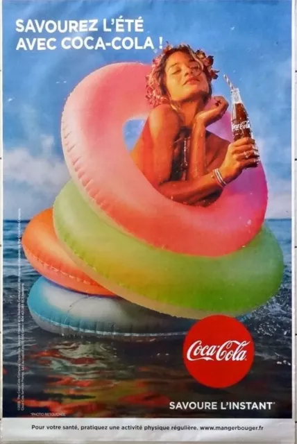 Affiche Publicitaire Roulée "Coca Cola - Savoure L'été " Format 120x175cm