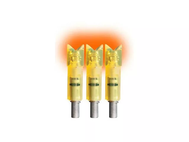 Lumenok HD Orange O 2219 Bolt End Crescent ECF (.297" ID) Lighted Nock 3 Pack
