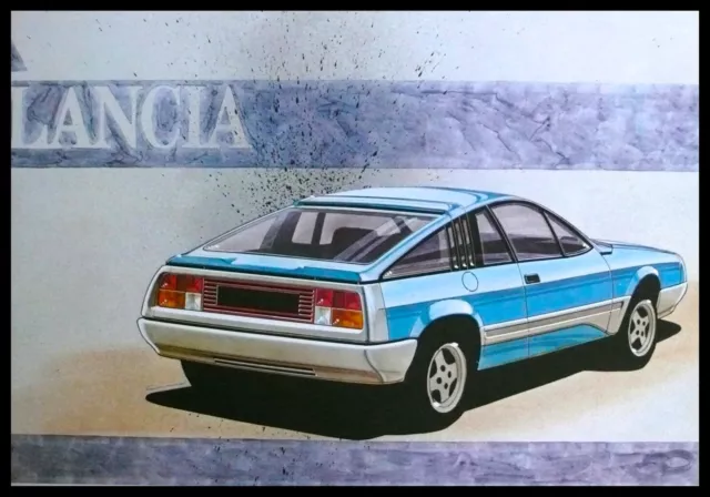 PININFARINA 1978 LANCIA BETA MONTECARLO Concept Car Rare Book Art Print Large