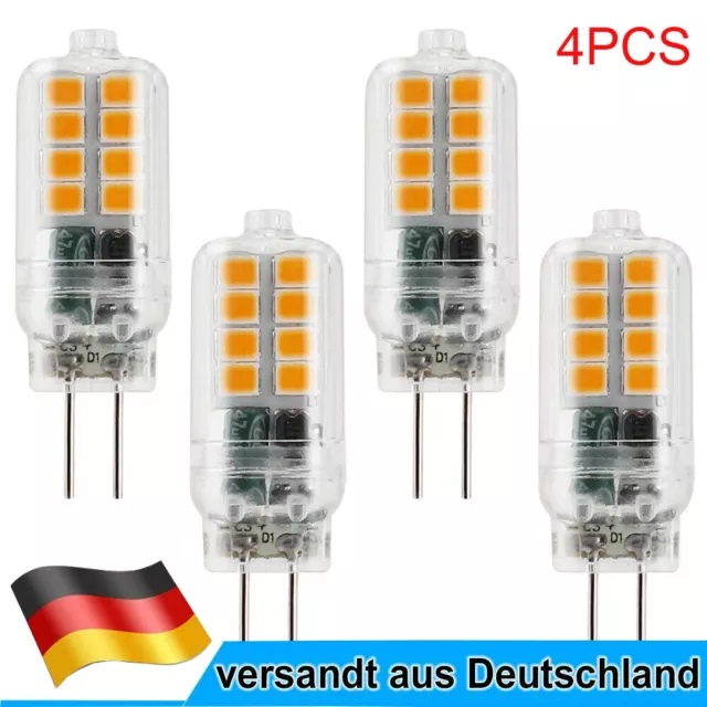 4x MENGS G4 2W LED Brine Glühbirne Stiftsockellampe 12V Lampe Energiesparlampe