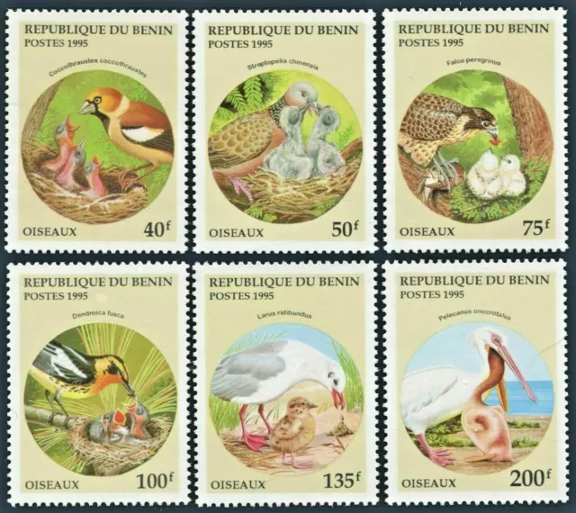BIRDS Benin Scott #780 - 785 Mint NH Complete 1995 Set Multi color Bird Stamps