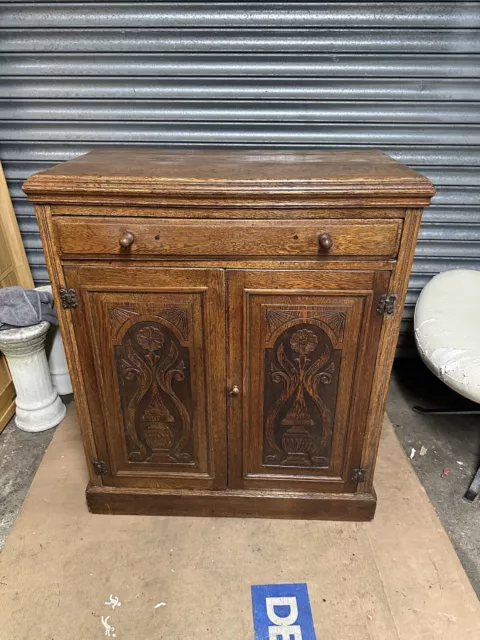Carved Mid Century Style Sideboard Cabinet Vintage Antique