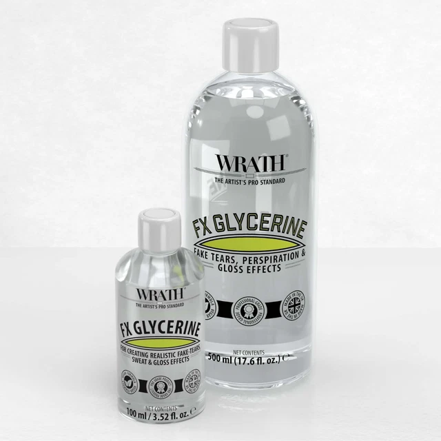 Glicerina WRATH FX - lágrimas, sudor, efectos de brillo para artistas especiales de FX y MUA